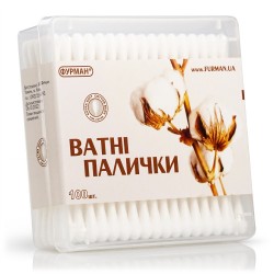 100 прочных ушных палочек в...