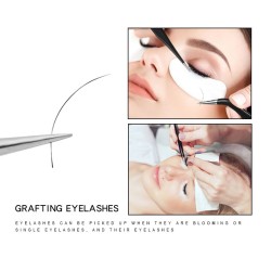 ПРЯМИЙ чорний пінцет для нарощування вій ___KRY040/052 (1574)