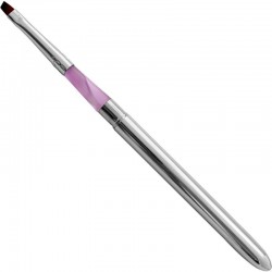 Скошена кисть для гелю з металевою ручкою №4 ___+KRY032/042 (2322)